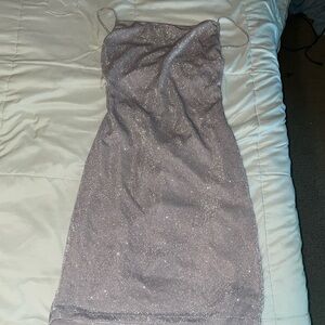 226 purple strappy dress